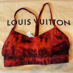 Red Tie Dye Flow Y Bra